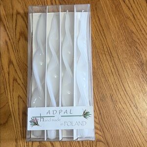 Adpal Polish Elegant Lacquer Twist Candles White New
